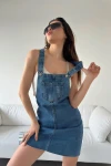 Mavi Askılı Denim Salopet BCDF-234200